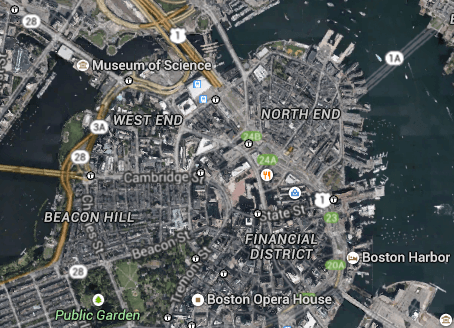 نقشه بوستون