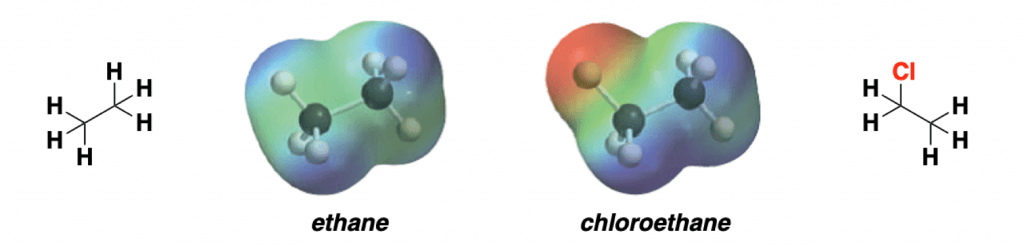 electron density of chloroethane