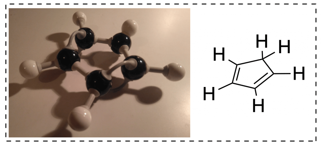 مدل مولکولی سیکلوپنتادین