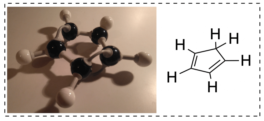 cyclopentadiene molecular model