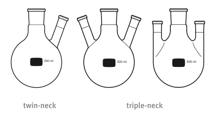 Two-necked flasks